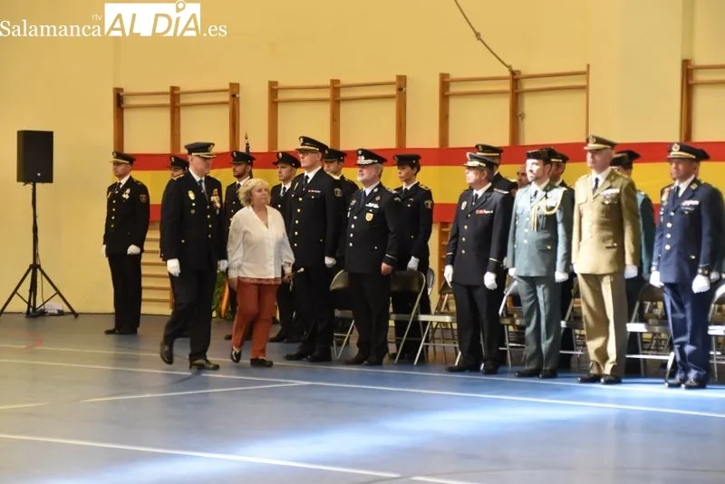 Día de la Policía en Salamanca, celebrado en el polideportivo de las dependencias policiales sitas en calle Jardines. Foto de Vanesa Martins
