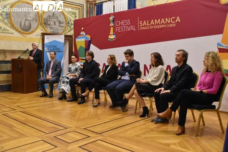 Inauguración del Festival de Ajedrez en el Colegio Arzobispo Fonseca. 