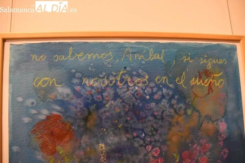 Inauguración de la exposición 'El poeta era él. Lienzos de Almudena Timón sobre poemas de Aníbal Núñez'. 