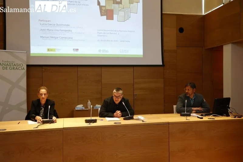 Presentación, en el Centro de la Memoria Histórica, de los fondos de la Federación de Industria, Construcción y Agro de la Unión General de Trabajadores (UGT-FICA). Foto de David Sañudo