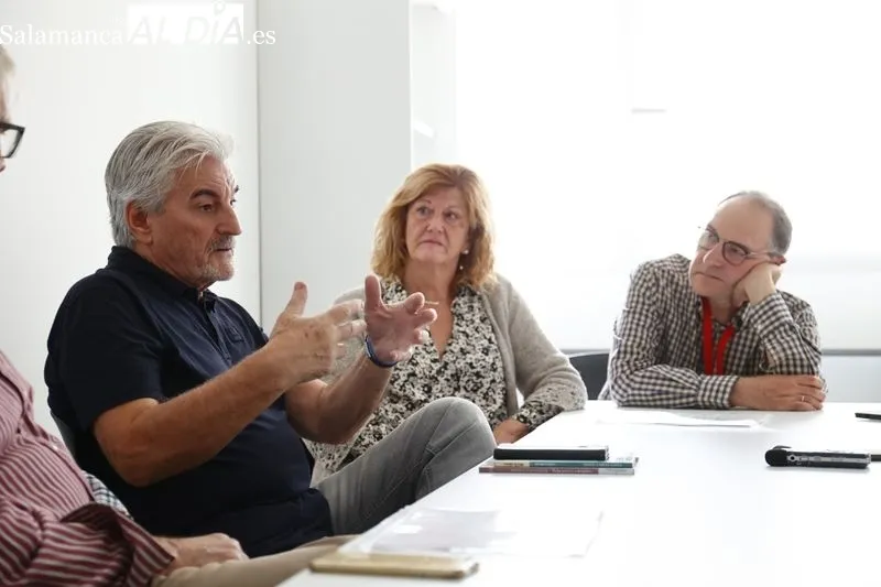 Rueda de prensa de la Asociación Salamanca Memoria y Justicia para informar de los actos que celebrarán este mes de octubre. Foto de David Sañudo