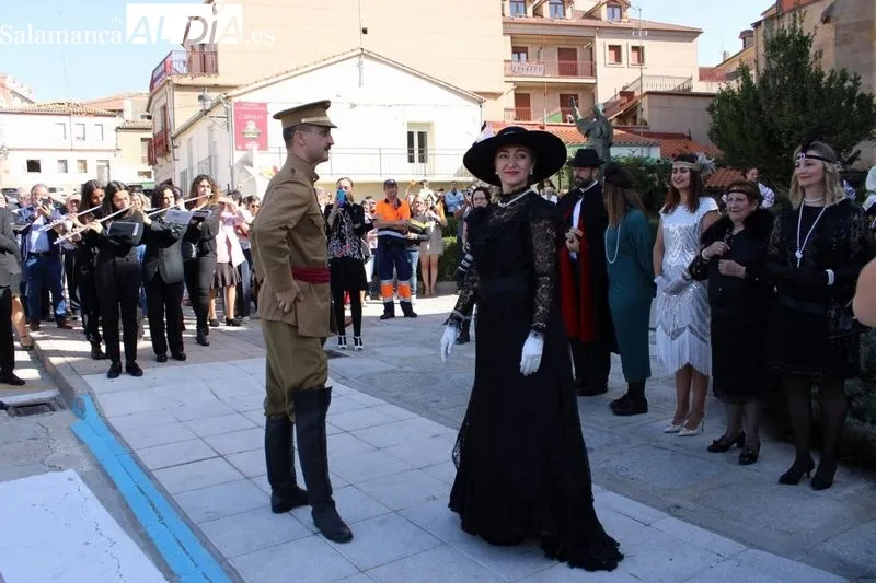 Recreación en Alba de Tormes de la visita de los reyes en el año 1922