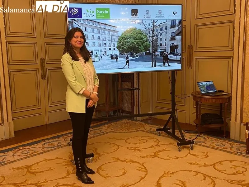 La concejala de Medio Ambiente, Miryam Rodríguez, presenta el proyecto del tercer tramo del LIFE Vía de la Plata. Foto de Vanesa Martins