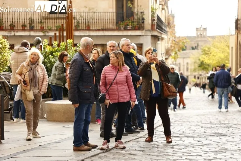 Ambiente en el centro de Salamanca este sábado. Fotos: David Sañudo