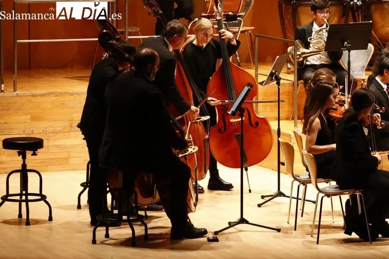 El Palacio de Congresos, escenario del primer concierto de temporada de la Joven Orquesta Sinfónica Ciudad de Salamanca. Fotos: David Sañudo