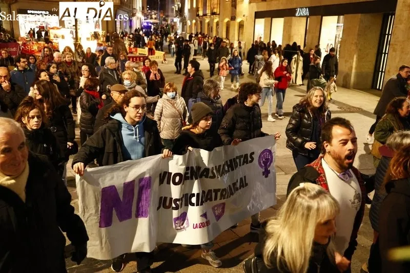 Manifestación en Salamanca en el Día de la Eliminación de la Violencia contra las Mujeres. Fotos: David Sañudo