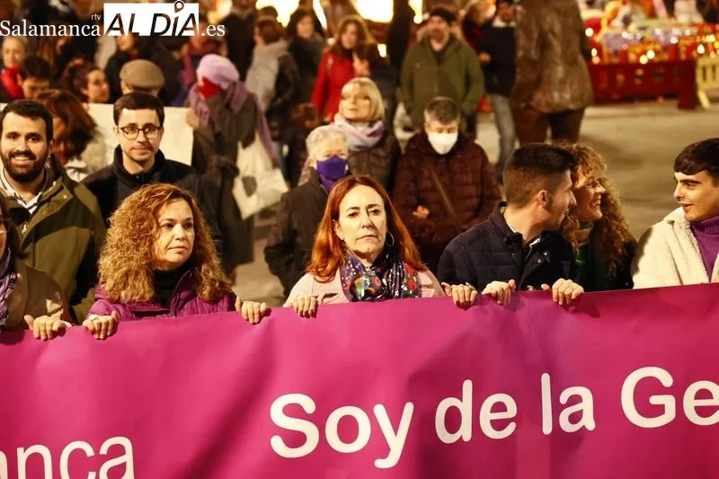 Manifestación en Salamanca en el Día de la Eliminación de la Violencia contra las Mujeres. Fotos: David Sañudo