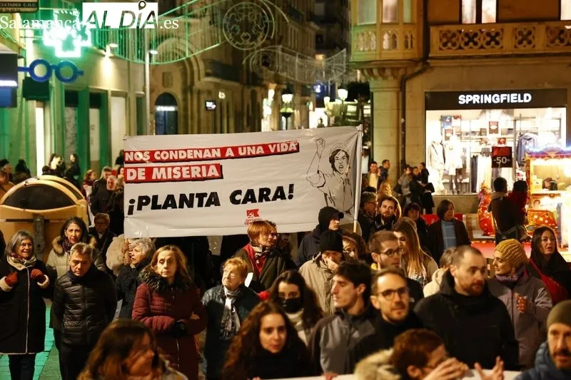 Manifestación en Salamanca en el Día de la Eliminación de la Violencia contra las Mujeres. Fotos: David Sañudo
