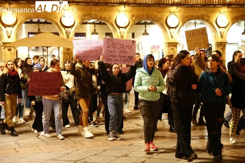 Manifestación en Salamanca en el Día de la Eliminación de la Violencia contra las Mujeres. Fotos: David Sañudo