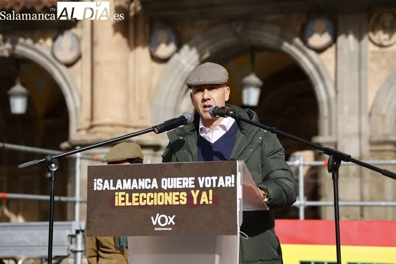 Concentración de Vox en Salamanca. 