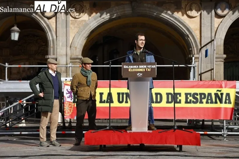 Concentración de Vox en Salamanca. 