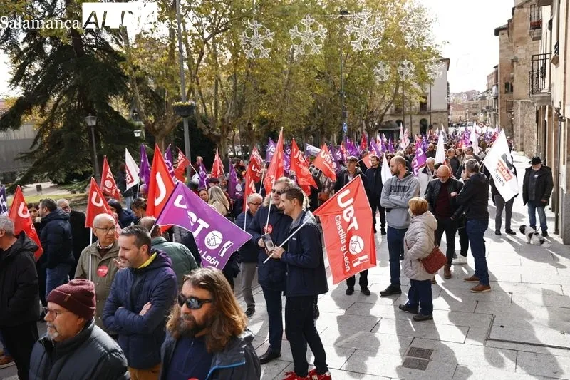 Manifestación en Salamanca en defensa de la democracia. Fotos: David Sañudo