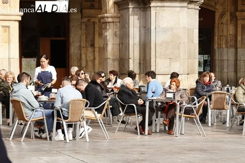 Salmantinos y turistas han aprovechado la mañana del domingo. Fotos: David Sañudo