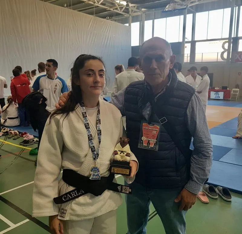 Carla Mateos, en la Copa de España A de Judo Junior. 