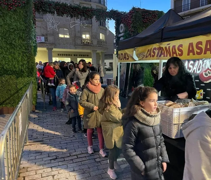 Castañada popular en Guijuelo. 
