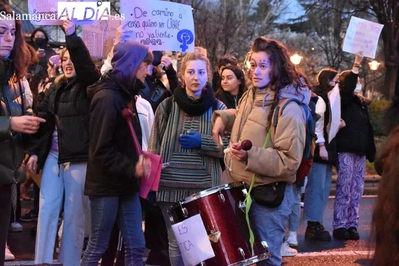 Manifestación del 8M en Salamanca, con motivo del Día de la Mujer. Foto de Vanesa Martins