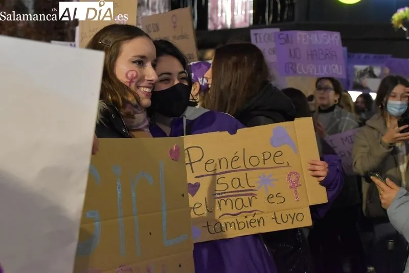 Manifestación del 8M en Salamanca, con motivo del Día de la Mujer. Foto de Vanesa Martins