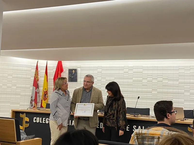Acto de ASPAS Salamanca en agradecimiento a la labor de José Manuel Gorospe Arocena 