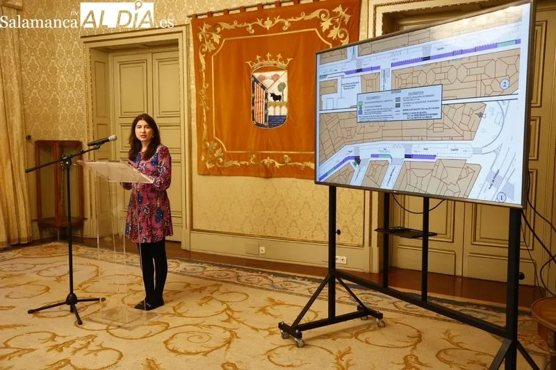La concejala de Medio Ambiente, Miryam Rodríguez, en la presentación de este proyecto de la calle Gran Capitán. Foto de David Sañudo
