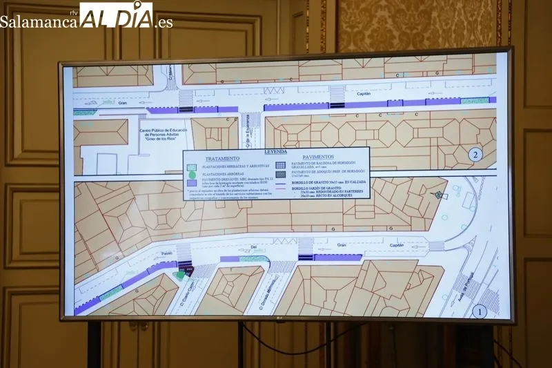 La concejala de Medio Ambiente, Miryam Rodríguez, en la presentación de este proyecto de la calle Gran Capitán. Foto de David Sañudo