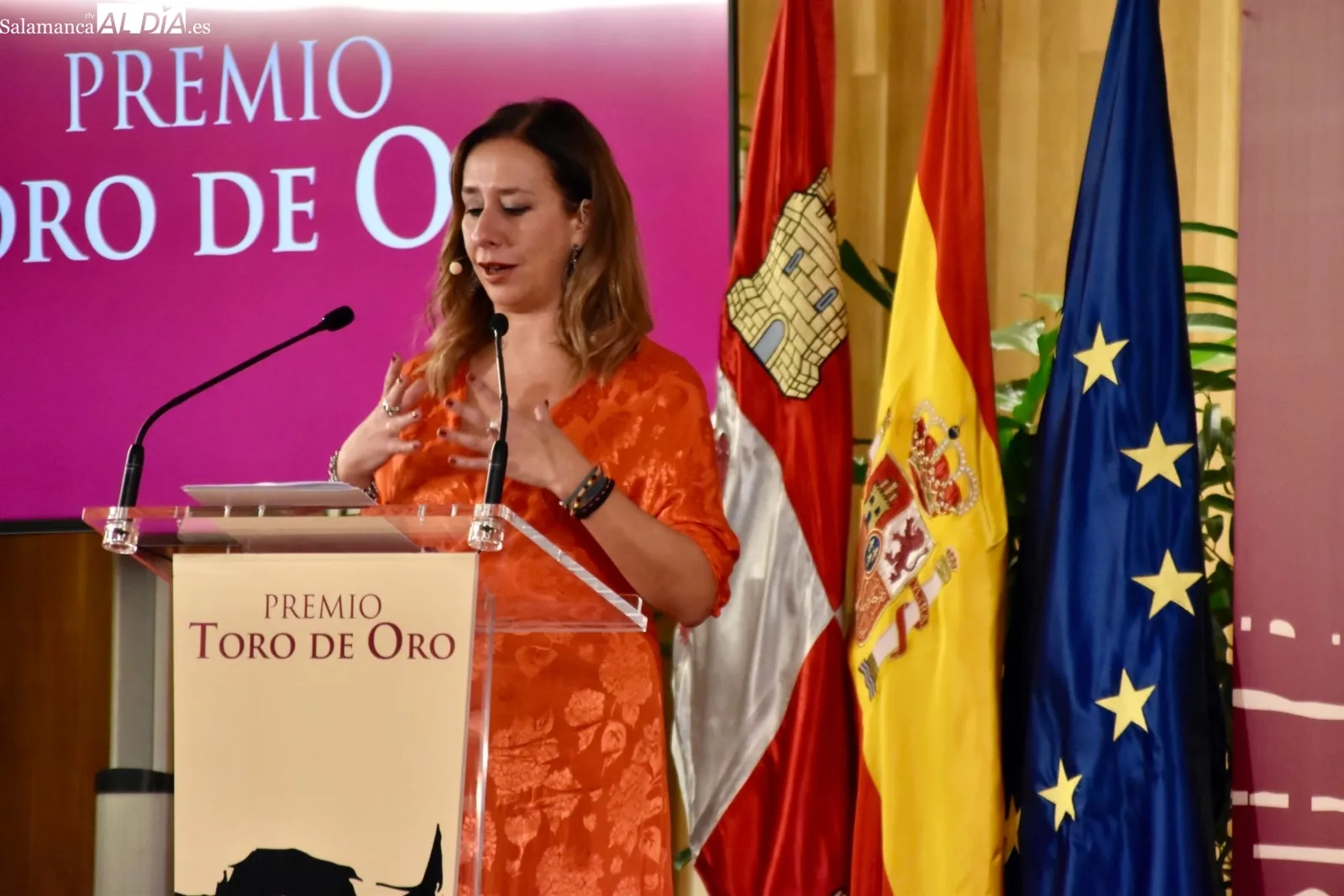 Entrega del premio ‘Toro de Oro’ en su XLVI edición en el salón de actos de la Delegación Territorial de la Junta en Salamanca. Fotos: Vanesa Martins
