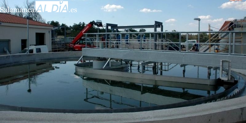 Foto de archivo de una estación de depuración de aguas residuales en la provincia de Salamanca