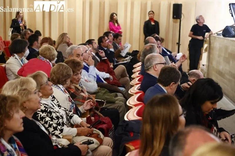 El Nobel de Economía en 2017, el estadounidense Richard H. Thaler, en la apertura del I Congreso Internacional sobre Economía de la Longevidad, en el Colegio Arzobispo Fonseca. Foto de David Sañudo
