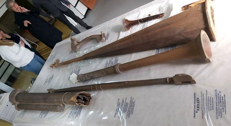 Instrumentos históricos del renacimiento localizados en la Catedral de Salamanca. Foto Diócesis de Salamanca