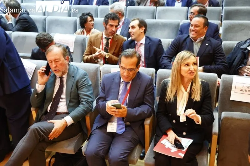 Clausura del III Congreso del Libro Blanco para el Desarrollo de Salamanca celebrado esta mañana en el Palacio de Congresos, con la presencia del presidente de la Junta de Castilla y León, Alfonso Fernández Mañueco