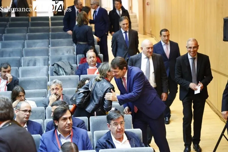 Clausura del III Congreso del Libro Blanco para el Desarrollo de Salamanca celebrado esta mañana en el Palacio de Congresos, con la presencia del presidente de la Junta de Castilla y León, Alfonso Fernández Mañueco