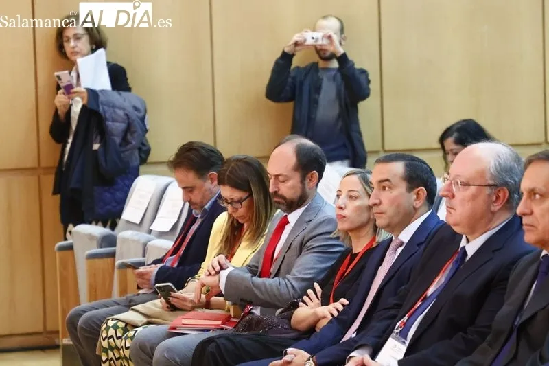 Clausura del III Congreso del Libro Blanco para el Desarrollo de Salamanca celebrado esta mañana en el Palacio de Congresos, con la presencia del presidente de la Junta de Castilla y León, Alfonso Fernández Mañueco