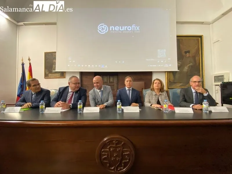 Presentación del nuevo medicamento contra el dolor neuropático, diseñado por la biotecnológica salmantina Neurofix Pharma. Foto de Vanesa Martins