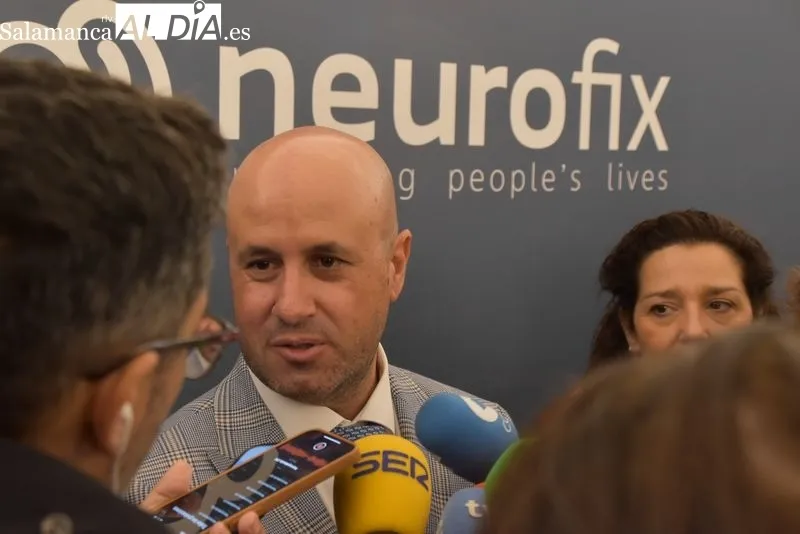Presentación del nuevo medicamento contra el dolor neuropático, diseñado por la biotecnológica salmantina Neurofix Pharma. Foto de Vanesa Martins