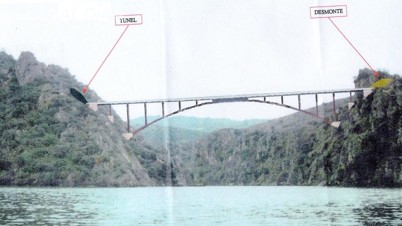 Representación del puente recogido en el anteproyecto realizado por el ingeniero de Caminos, Canales y Puertos, Germán Vicente / ARCHIVO