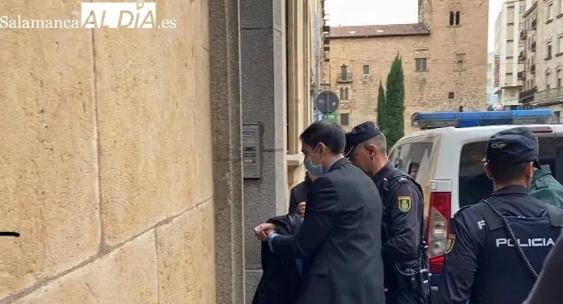El acusado llegando a la Audiencia Provincial para la tercera sesión