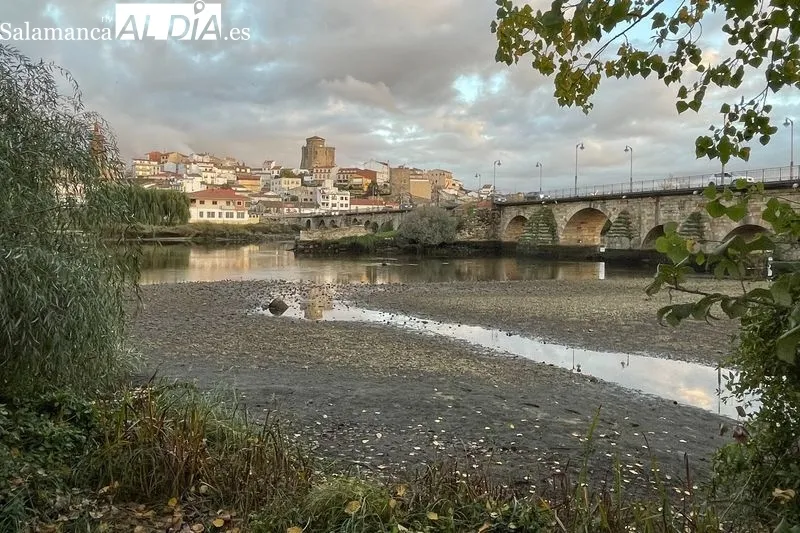 Foto 4 - El r&iacute;o Tormes, con el caudal bajo a su paso por Alba