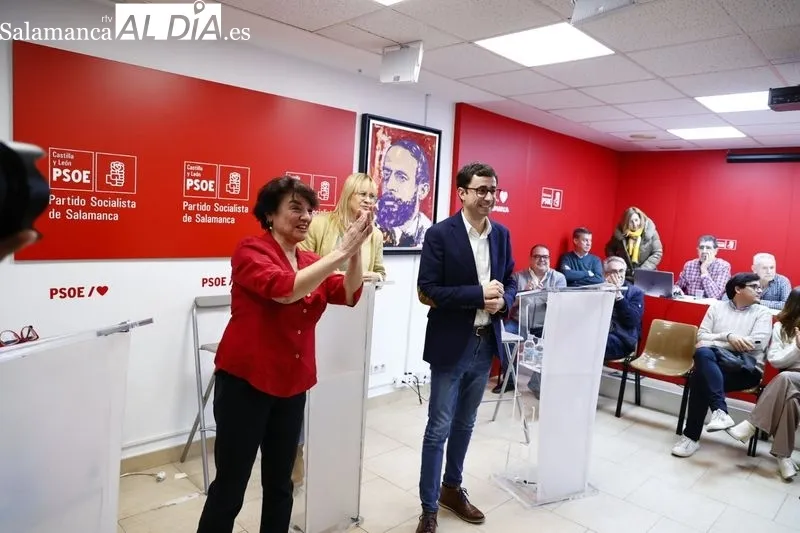 Debate de los candidatos a las primarias del PSOE para aspirar a la Alcaldía de Salamanca, Soledad Murillo y José Luis Mateos. Fotos: David Sañudo