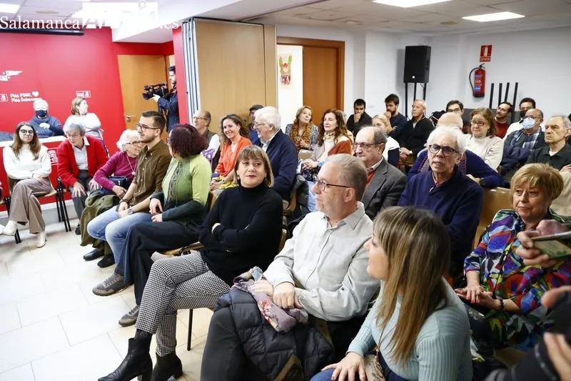 Debate de los candidatos a las primarias del PSOE para aspirar a la Alcaldía de Salamanca, Soledad Murillo y José Luis Mateos. Fotos: David Sañudo