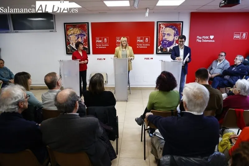 Debate de los candidatos a las primarias del PSOE para aspirar a la Alcaldía de Salamanca, Soledad Murillo y José Luis Mateos. Fotos: David Sañudo
