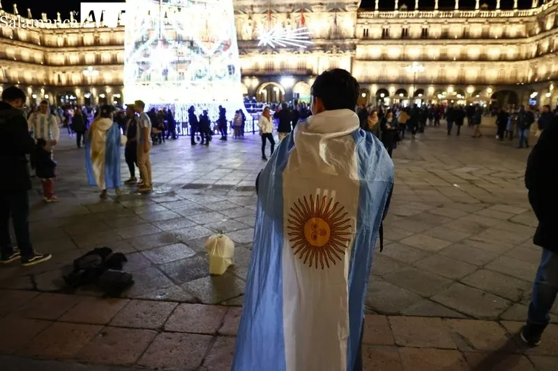 Galería de imágenes de los argentinos celebrando el Mundial en Salamanca / Fotos: David Sañudo