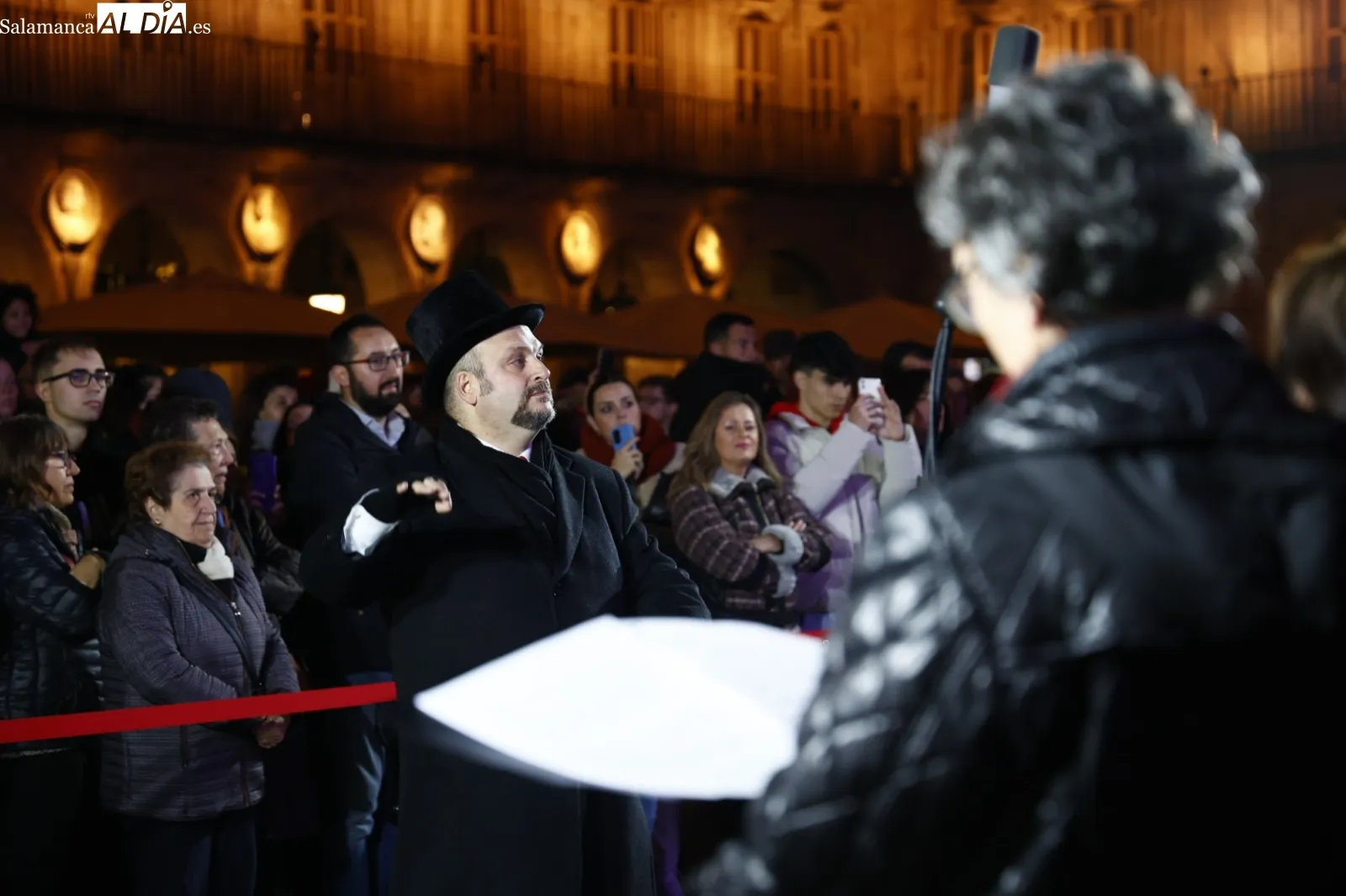 Concierto del coro Juvenil y la Coral Polifónica Ciudad de Salamanca en la Plaza Mayor. Fotos: David Sañudo