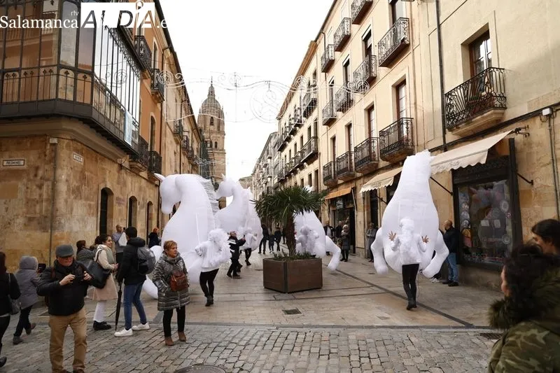 Pasacalles ARTScreative en el centro de Salamanca. Fotos David Sañudo