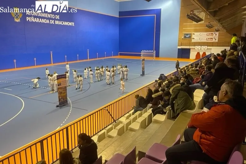El Club de Karate de Peñaranda ofrecía una exhibición en el pabellón 