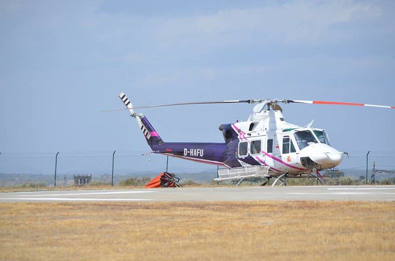 El helicóptero con base en Guadramiro iniciaba la búsqueda este miércoles / FOTO: GUADRAMIRO.COM