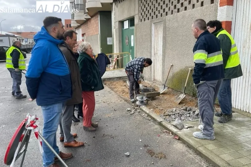 La subdelegada del gobierno visitaba las obras en la calle Miguel de Unamuno