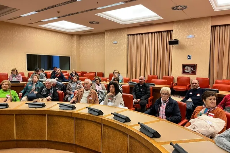 La Asociación de Mayores San Miguel visitaba este viernes el Congreso y el Senado