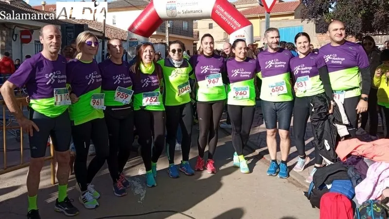 Atletas del club Abadengo Running que participaron en la 'Carrera del Turrón'