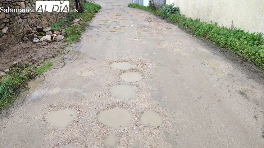 Estado en el que se encuentra la calle Rondín del Frontón de Pelota en Vitigudino / CORRAL
