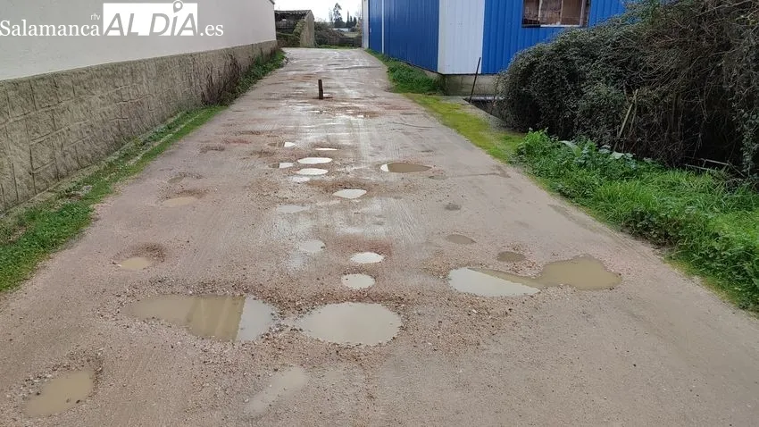 Estado en el que se encuentra la calle Rondín del Frontón de Pelota en Vitigudino / CORRAL