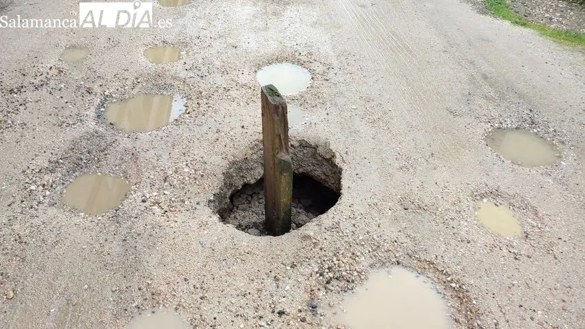 Estado en el que se encuentra la calle Rondín del Frontón de Pelota en Vitigudino / CORRAL